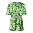 thumbnail image 3 of DPTALR T-shirt à Manches Courtes pour Femmes à Col Rond avec Imprimé de la Saint-Patrick, Blouse Décontractée Ample, 3 of 4