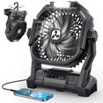 thumbnail image 1 of Ventilador portátil recargable Peouix 20000mAh con linterna LED, 1 of 7