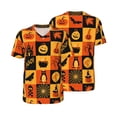thumbnail image 3 of Daiia Halloween Banner Symbols Mens Baseball Jersey Button Down Shirts Short Sleeve Sports Uniforms-Medium, 3 of 9