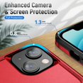 thumbnail image 4 of Entronix Heavy Duty Case Compatible with iPhone 14 Plus, Slim Hard Cover, Red, 4 of 9