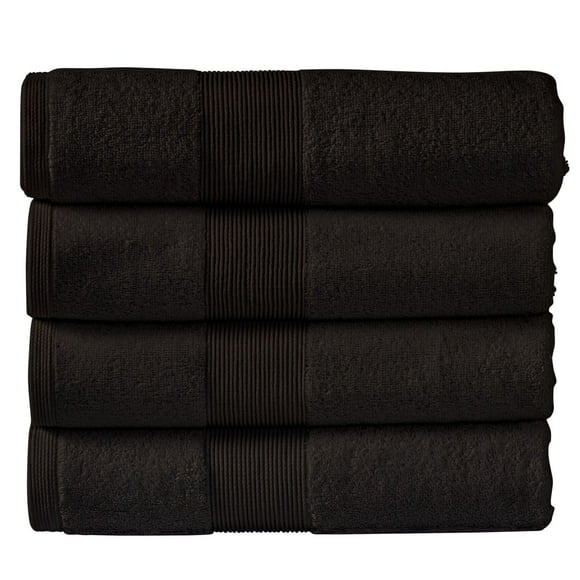 Serviette de bain Fabstyles super douce et absorbante, serviettes de bain de luxe pour spa, maison et hôtel, serviettes à séchage rapide, lot de 4, 27 x 54 pouces