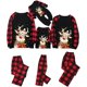 thumbnail image 1 of Conjuntos de pijamas familiares a juego, pijama navideño de manga larga y pantalones a cuadros de Papá Noel, ropa de dormir para vacaciones Fokelyi WRMH-1544-2, 1 of 7