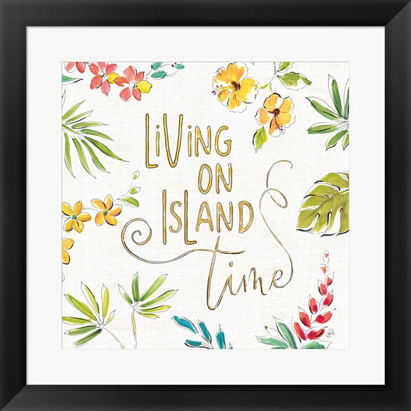 Tropical Oasis VI White by Daphne Brissonnet, Framed Wall Art, 19.5W x 19.5H