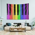 thumbnail image 5 of Color Piano Key Tapestry Wall Hanging Tapestries Happy Colorful Hippie Psychedelic Art Polyester Carpet Wall Decorative for Living Room Bedroom 60x51inch Gift Decor, 5 of 7