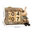 thumbnail image 3 of Easter Tabletop Calendar, Staron Reusable Wooden Building Block Calendar Ornament, Multicolor Desktop Decoration for Home Office Decor Crafts, 3 of 6
