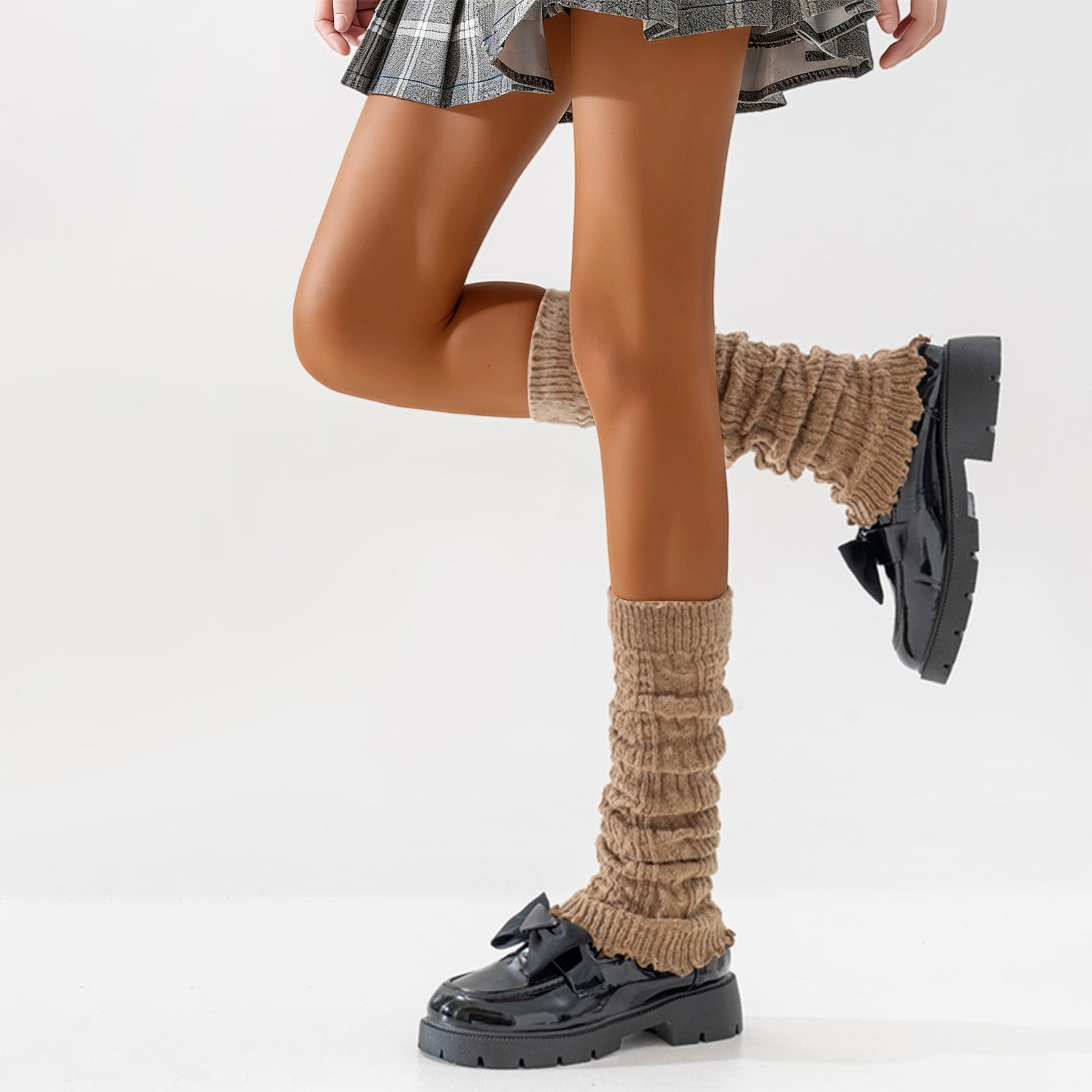 Winter Knitted Leg Warmers Cozy Soft Stretchable Boot Ankle Socks for Fall Season Casual Home Outfit Women Girls Thermal Foot Cover