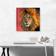 thumbnail image 2 of ARTCANVAS Lion Painting Home Decor Square Canvas Art Print - Size: 18" x 18" (1.50" Deep), 2 of 9