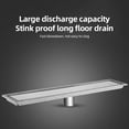 thumbnail image 4 of Drain,3in Outlet Floor Drain Stainless Steel Smell Proof Brushed Linear Drain Tile Cover Inch Hair 2 31.5 Inch Cover And Drain - 31.5 With Hair 2-in-1 Tile In 1 Outlet And 2-in-1 Hair And 2, 4 of 7