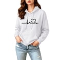 thumbnail image 6 of CQONEPT Womens Fleece Lined Hooded Swetashirts Print Long Sleeve Pullovers Tops Casual Fall Winter Clothes with Pockets White M, 6 of 7