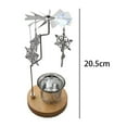 thumbnail image 4 of Candelero giratorio, portavelas decorativo de metal para té, portavelas para año Nuevo, decoraciones de escritorio, vacaciones, Hotel Argén perfecl Portavelas giratorio, 4 of 8
