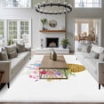 thumbnail image 3 of Area Rug for Living Room, Spring Flowers Basket Non-Slip Indoor Ex Large Carpet for Bedroom/Dining Room, Colorful Floral Botanical Leaves Washable Low-Profile Rectangle Floor Runner Rugs - 8 x 10 Ft, 3 of 8
