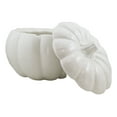thumbnail image 4 of Ebros Ceramic Stoneware White Harvest Pumpkin Bowl With Lid 6"Diameter X6 Pieces, 4 of 10