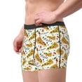 thumbnail image 2 of Gukieu Pizza Slices Print Men's Boxer Briefs, High Elastic Moisture Wicking Boxer Briefs Underwear-Medium, 2 of 5