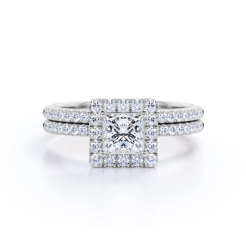 Details about   IGI Certified Natural 0.15 Ct 10k White Gold Diamond Double Halo Engagement Ring 
