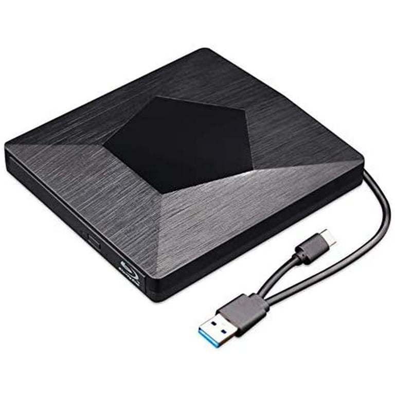 High Speed External DVD Drive USB 3.0 Type-C Portable Player for Laptop CD  DVD -RW Disk Drive Burner Reader Compatible with Windows Mac