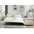 thumbnail image 4 of Sleeper Sofa Bed,  2 in 1 Pull Out Couch with Mattress,   104'' 6 Seater Upholstery Sectional Couches, L Shaped Sleeper Sectional Sofa Couch, Riveted sofa,  for Living Room, Apartm, 4 of 19