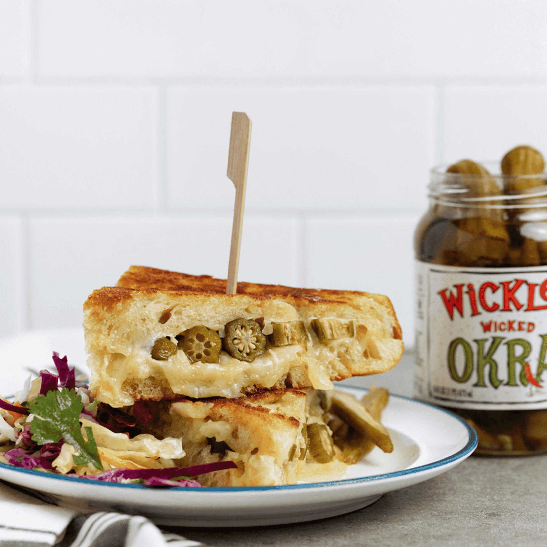 (6 pack) Wickles Wicked Pickled Okra, 16 fl oz Jar
