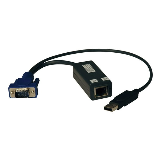 Tripp Lite USB Single Server Interface Unit Virtual Media KVM Switch HD15 USB RJ45 TAA - Extenseur KVM - jusqu'à 98 Pieds