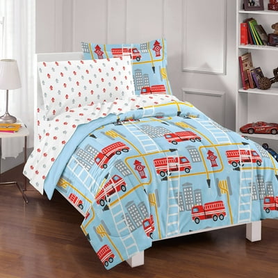 Fire truck twin comforter clearance set