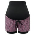 thumbnail image 5 of Maacie Women Maternity Over-The-Belly Shorts Yoga Workout Drawstring Waist, 5 of 7
