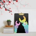 thumbnail image 5 of FMSHPON Llama Alpaca Colorful Clipboard Hardboard Wood Nursing Clip Board and Pull for Standard A4 Letter 13x9 inches, 5 of 5