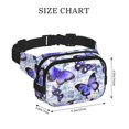 thumbnail image 4 of Fotbe Butterflies Cangurera Cuadrada con Estampado de Doble Capa, Bolsa de Cintura Ajustable Mini para Hombres y Mujeres, 4 of 9