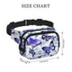 thumbnail image 4 of Fotbe Butterflies Cangurera Cuadrada con Estampado de Doble Capa, Bolsa de Cintura Ajustable Mini para Hombres y Mujeres, 4 of 9