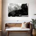 thumbnail image 3 of Elephant Stock Black Panther Monochrome Wall Art - Horizontal Canvas Wall Art - Living Room Wall Decor - Animal Canvas - Black And Gray Decor - 45" x 30", 3 of 8