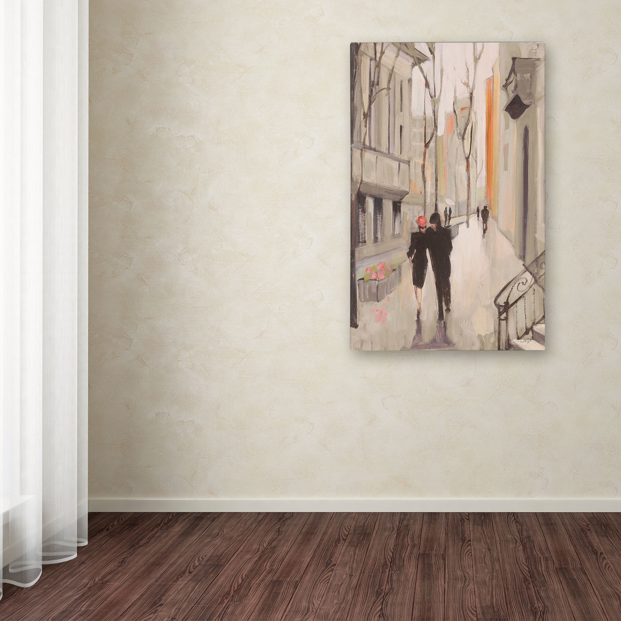Trademark Fine Art "Village Promenade Neutral" Canvas Art by Julia Purinton