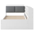 thumbnail image 6 of White Twin Full Size Daybed with Trundle Storage & Rotatable Board - Solid Pine Wood Bed Frame, 6 of 7