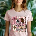 thumbnail image 5 of Touchdown Season Pink Football T-Shirt | Cute Girly Game Day Tee, White, Size S, 5 of 6