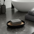 thumbnail image 3 of Evideco French Home Goods Padang Black PS and Bamboo Soap Dishes, 3 of 9