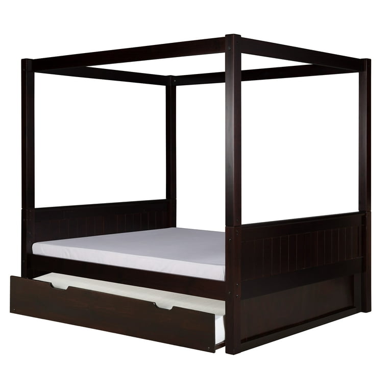 Camaflexi full size canopy bed with outlet twin trundle