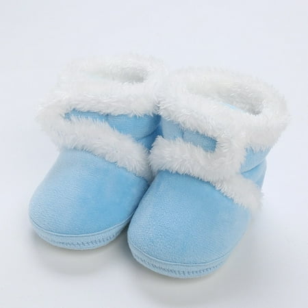 

QWZNDZGR Cute Autumn Winter Infants toddler Shoes Baby Girl Boy Handmade Boots Casual Sneakers Non-slip Soft Soled Walking warm shoes