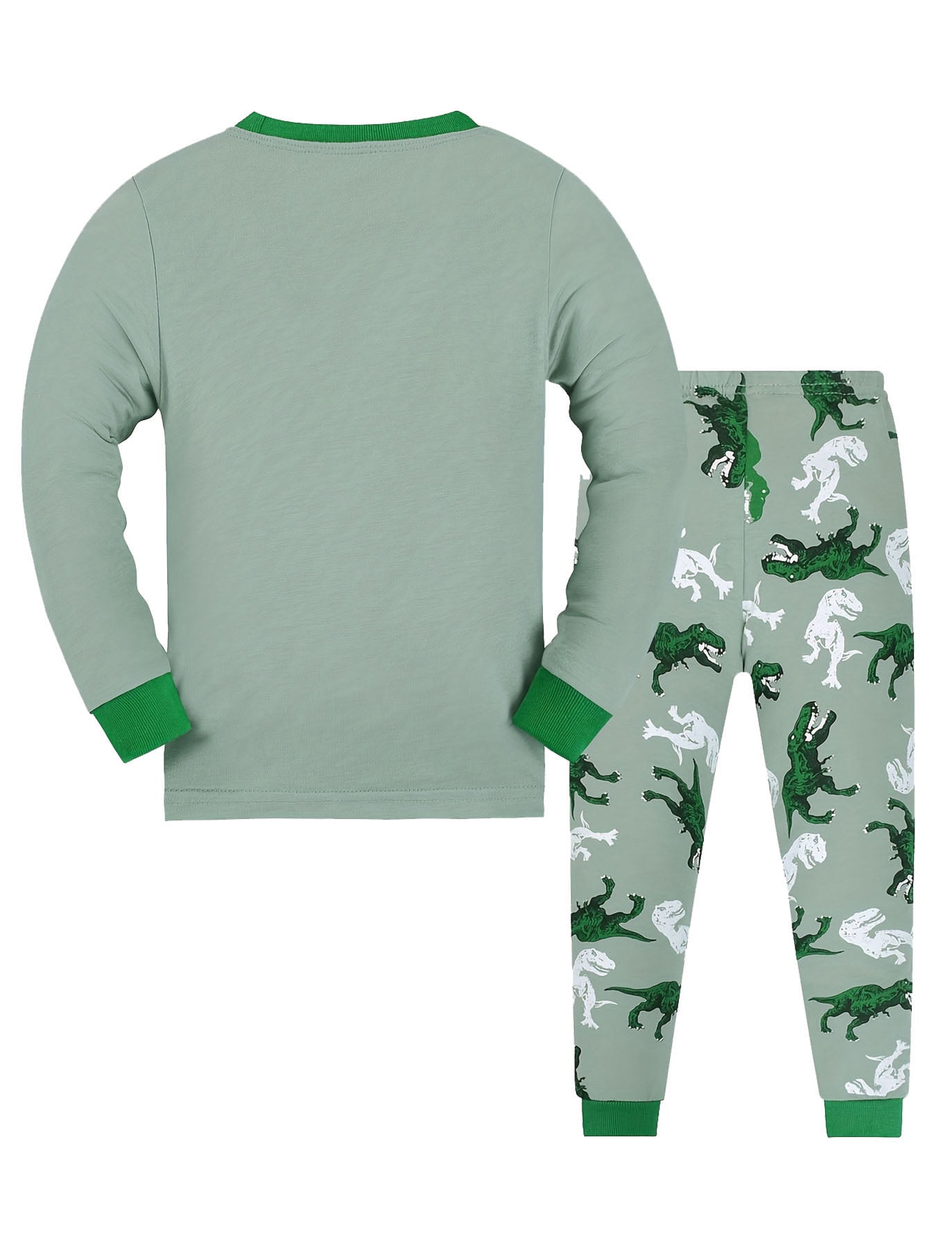 WIBACKER Boys Dinosaur Long Sleeve Pajama Set photo 7