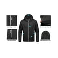 thumbnail image 5 of Little Donkey Andy Men's Packable Lightweight Hooded Jacket Windproof Windbreaker with Recycled Insulation Black S, 5 of 7