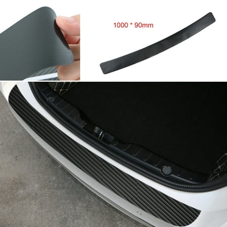 Universal Trunk Rear Guard Plate Sticker Car Rear Bumper Trim Anti Kicked Scratch Protection Sticker Strip 3d Carbon Fiber Film Walmart Canada