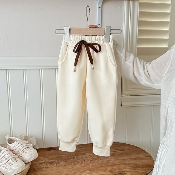 Toddler Boys Sweatpants Beige Sweatpants Boys Drawstring Jogger Sweatpants With Pockets Boys Solid Pants Kids Spring Fall Sweatpants 7-8 Years