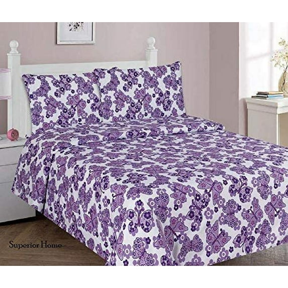 Sapphire Home 3 Piece Twin Size Sheet Set with Fitted, Flat and 1 Pillow Case, Girls Teens Kids Bedding Sheet Set Cover, Horse Pony, Pink Yellow, Sheet, T, Horse Princess