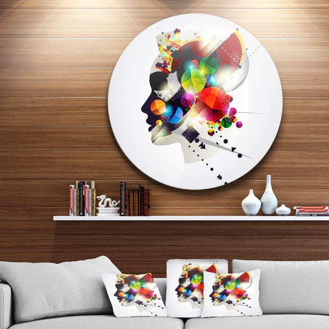 Designart - Uvre d'Art Abstraite en Métal pour Femme