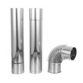 thumbnail image 2 of 1 Set Stainless Steel Chimney Pipe Tent Stove Camping Chimney Extension Stove Pipe Flue Exhaust Pipe for Outdoor Wood Stoves Accessories, 2 of 3