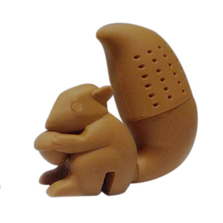 

TOPOINT Cute Squirrel Tea Strainer Reusable Food Grade Tea Infuser Novelty Loose Leaf Tea Filter Diffuser Drink Accessory For Tea Drinkers Cute Gift On Holiday Silicone Bpa Free Eco-Friendly