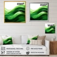 thumbnail image 4 of Designart "Fractal Waves in Green and White I" Abstract Framed Wall Art Decor - Modern Green Abstract Fractal Bedroom Framed Canvas Wall Art, 4 of 6