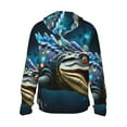 thumbnail image 3 of Uemuo Starry Sky Colorful Crocodile Pattern Women's Full Zip UPF 50+ Sun Protection Hoodie Jacket Long Sleeve Sun Shirt Hiking Outdoor Performance with Pockets-Large, 3 of 9
