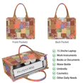 thumbnail image 2 of Large Capacity Tote Bag,Pioneer Flower Floral Print Pattern Handbag Fashion Luxury Tote Bag,15.7"x13"x 5.1" Inches,Laptop Compatible, 2 of 6