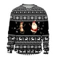 thumbnail image 4 of NLLSHGJ Chandail à Capuche Gris Homme Sans Cordon Automne et Hiver Tendance Décontractée Imprimé de Noël Chandail Col Rond Chandail à Capuche Homme chandail Graphique Chandail à Capuche Homme chandail Amusant, 4 of 4