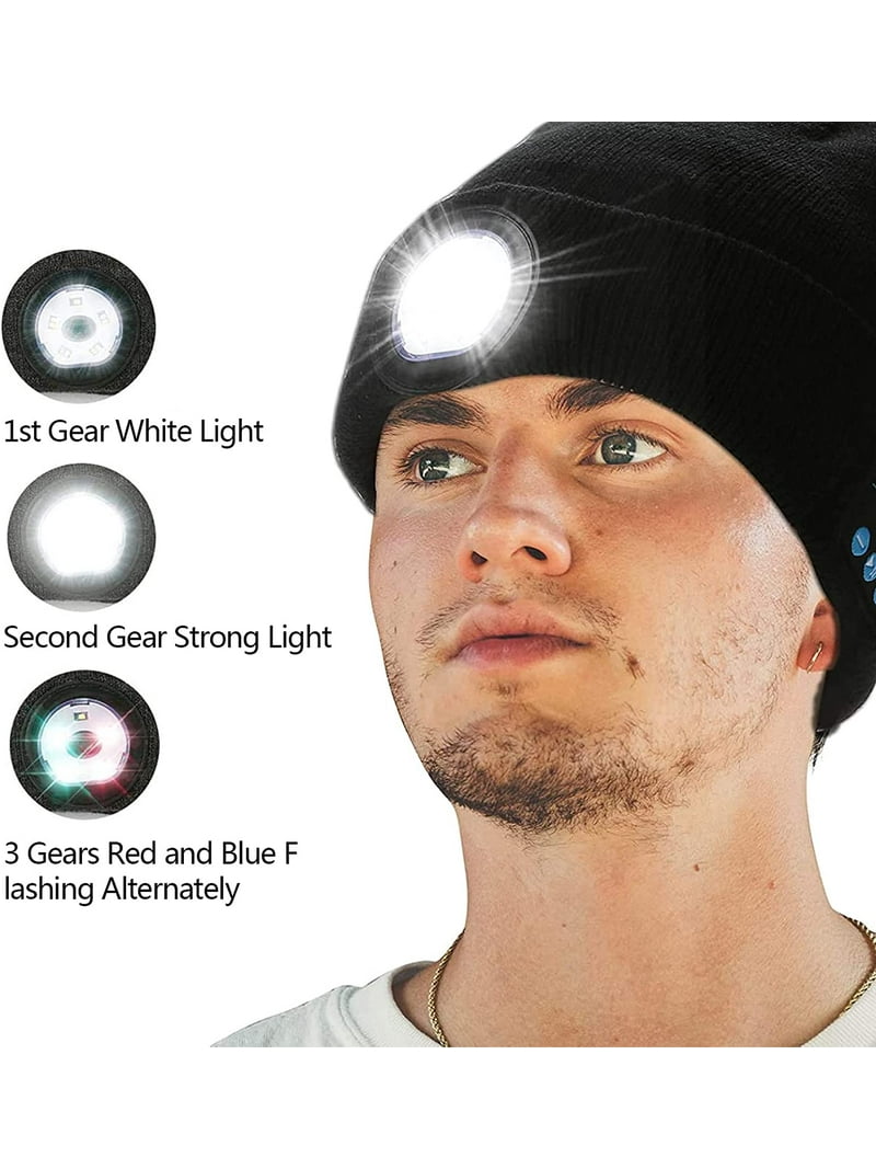 Bluetooth Beanie Hat with Light, USB Rechargeable Music  display picture 3