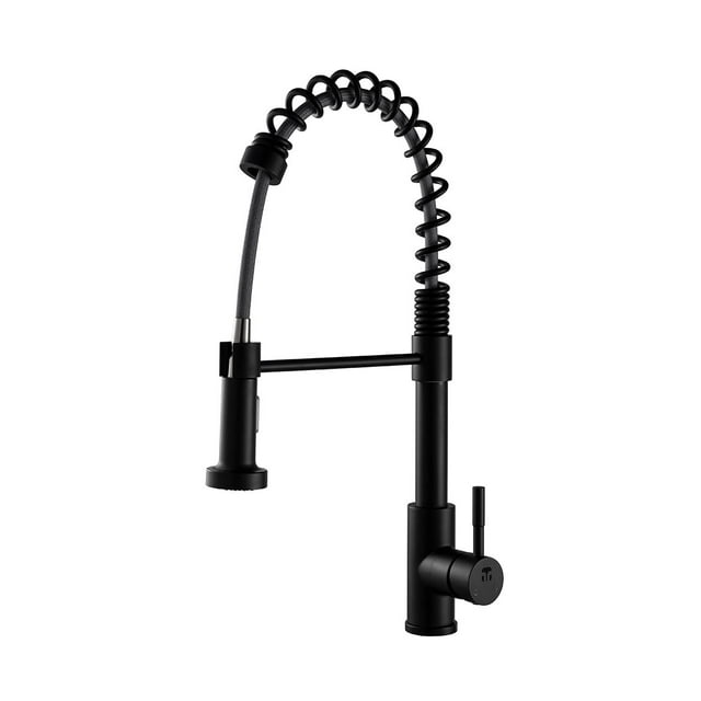 Llave mezcladora monomando grifo cocina Tecnolam TEC102NEGRO INOX negro mate semi-profesional