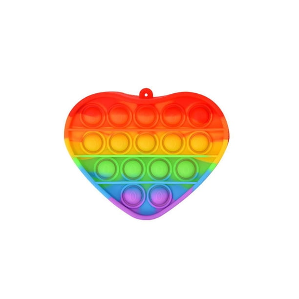 Push Bubble Coin Purse Juguete De Descompresión De Silicona Rainbow Love Y Bunny Ears Bolsa De Almacenamiento Para Adultos Y Niños Advancent AP006671-03