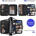 thumbnail image 4 of Extra Large Makeup Case Travel Makeup Train Case Professional Makeup Artist Bag Portable Nail Organizer Box Art Supply Case with Adjustable Dividers/Attach to Trolley/Shoulder Strap (Black), 4 of 4